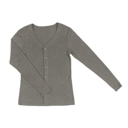 Joha wool/silk vest women - Sesame melange