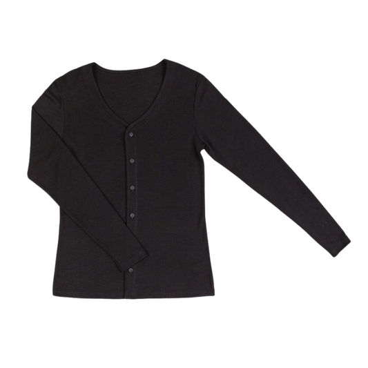 Joha wool/silk vest women - Black