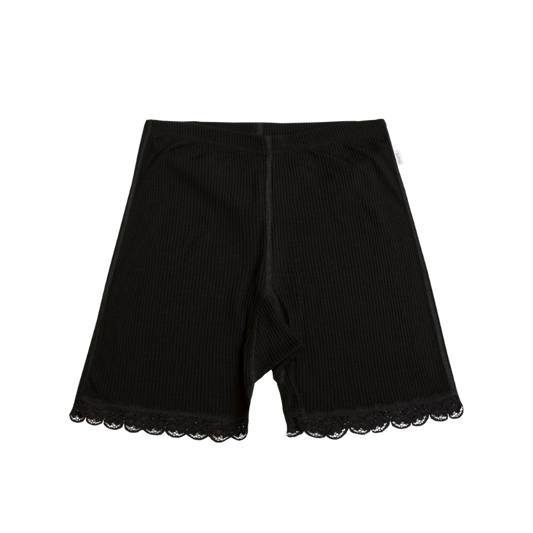 Joha Wolle/Seide Shorts Ripp Damen - Schwarz