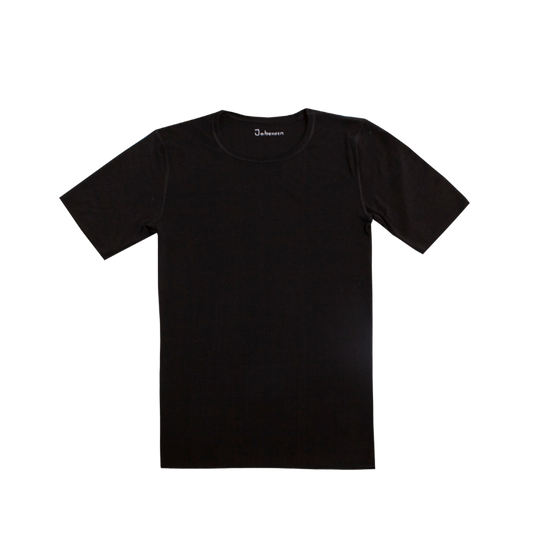 Joha Wolle/Seide T-Shirt Herren - Schwarz